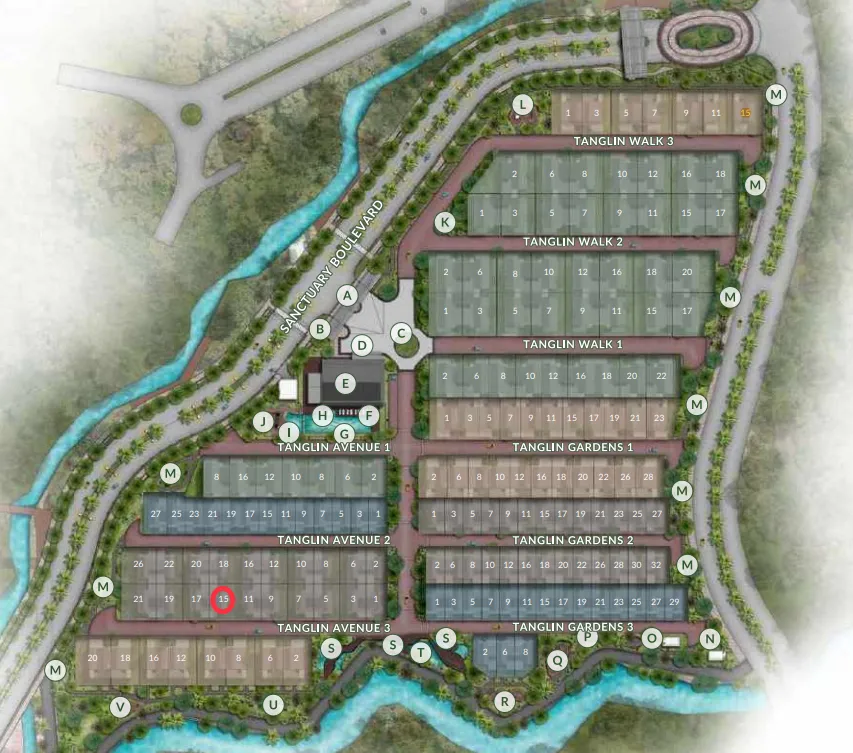 Tanglin Parc Site Plan - Unit distribution and amenities